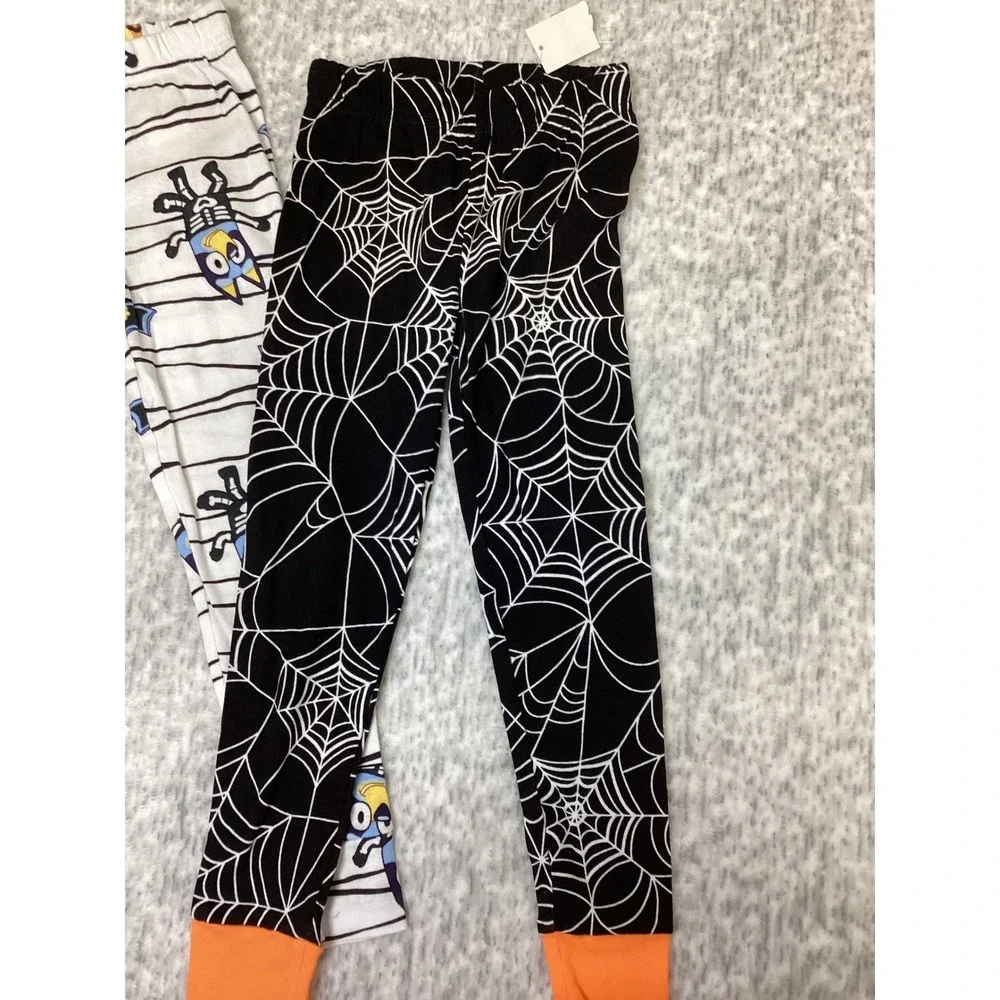 Bluey Halloween Pajama Pants Set Size 4 Mummy Spiderweb Cotton Leggings 2PK